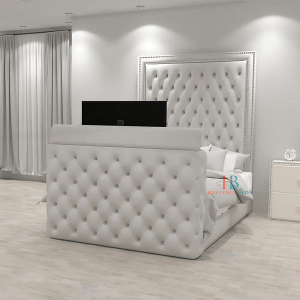 Victoria Buttoned Luxurious TV Bed - Heavenlybeds