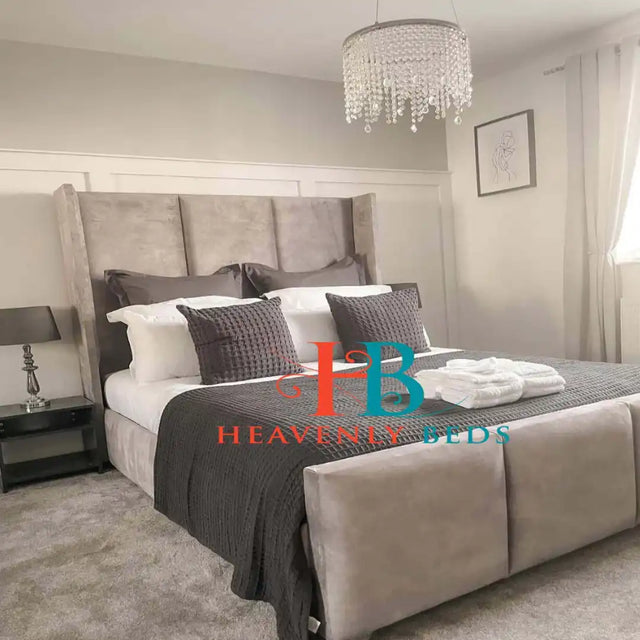 Lara Fabric Bed Frame Choose Your Base Height - Heavenlybeds