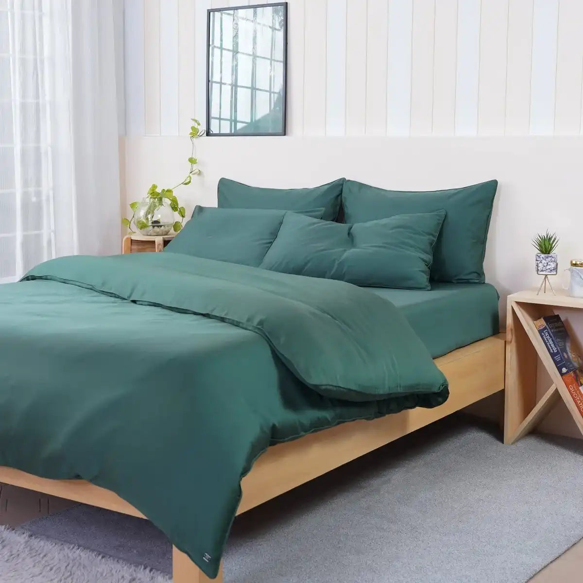 Ackly Bamboo - Royal Green Duvet Cover