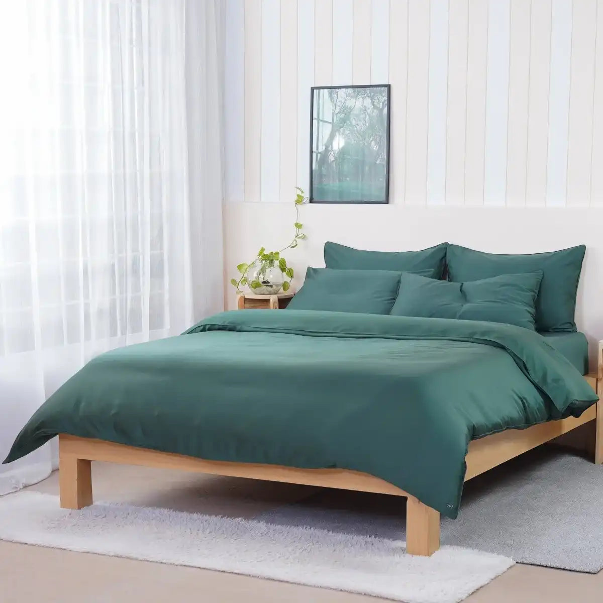 Ackly Bamboo - Royal Green Duvet Cover