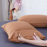 Ackly Bamboo - Terracotta Orange Pillowcases Pair
