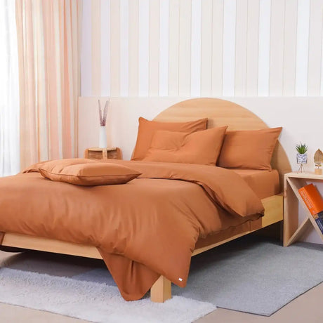 Ackly Bamboo - Terracotta Orange Pillowcases Pair