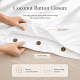 Ackly Bamboo White Full Bedding Set