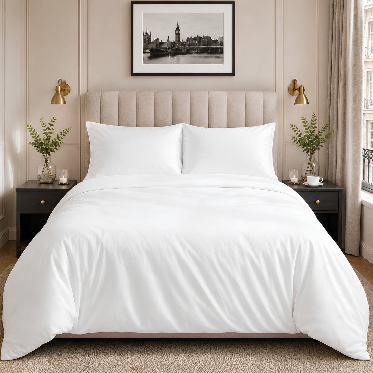 Ackly Bamboo - White Duvet Cover