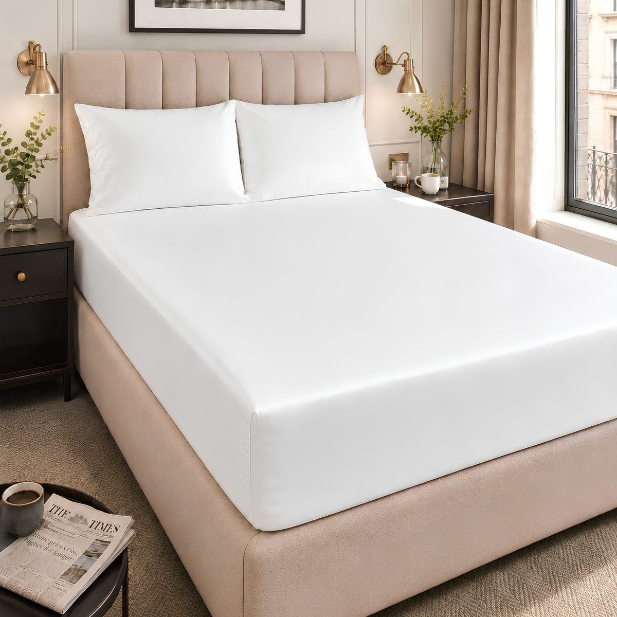 Ackly Bamboo White Full Bedding Set