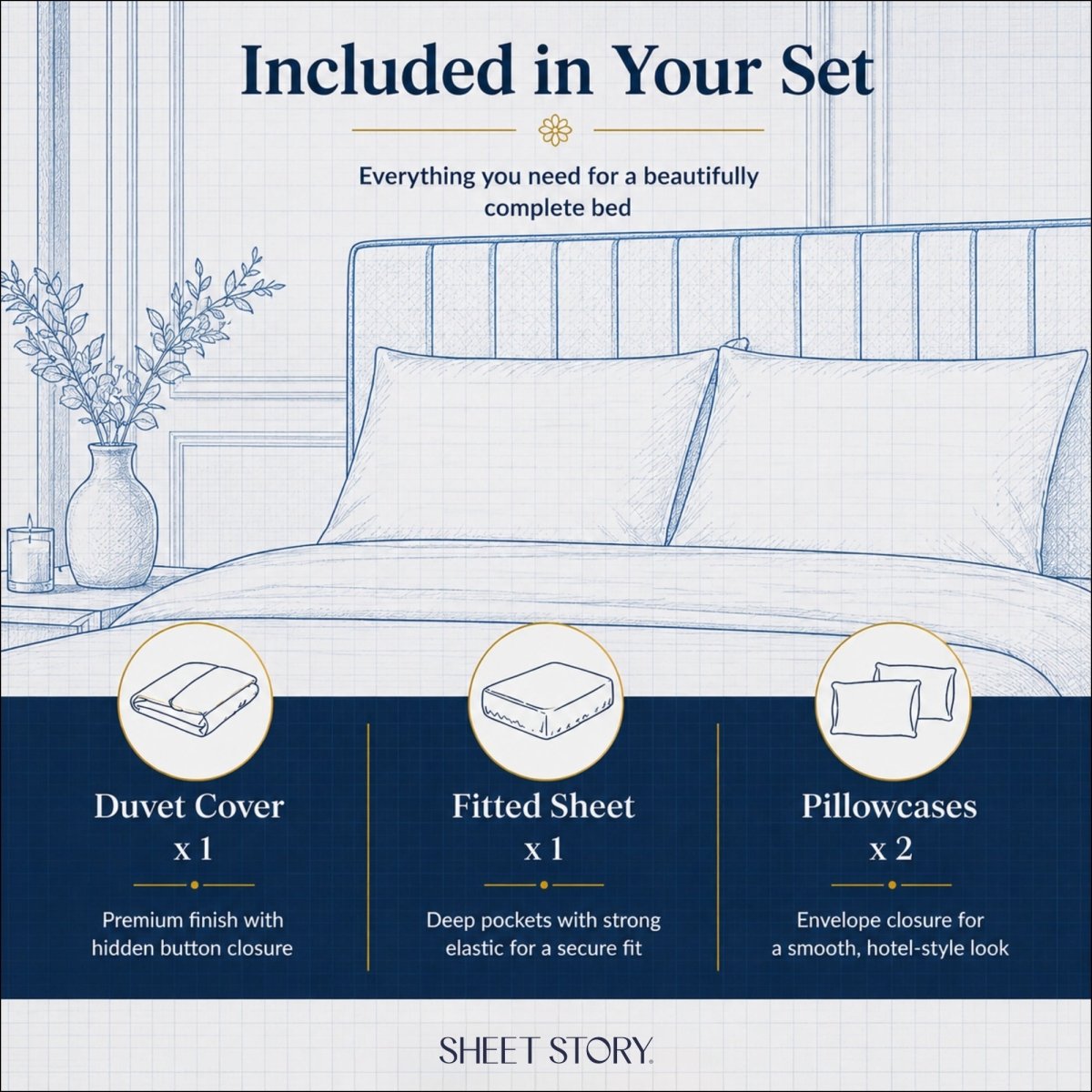 Ackly Bamboo Harmony Stripe Full Bedding Set