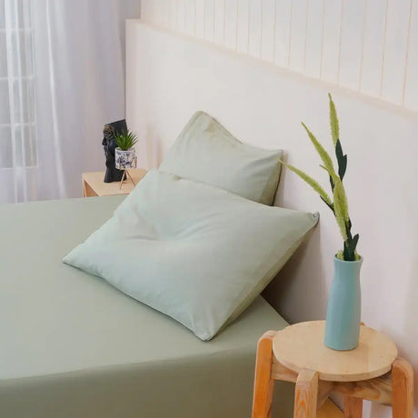 Ella Cotton - Sage Green Pillowcases Pair