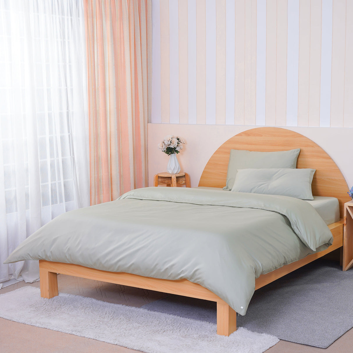 Ackly Bamboo - Sage Green Duvet Cover