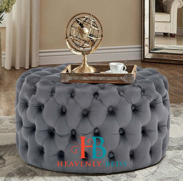 Freya Chesterfield Buttoned Pouffe