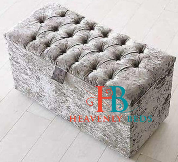 Jasmine Tufted Ottoman Toy Storage Blanket Box Footstool Dressing Table Seat