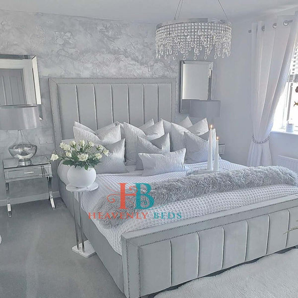 Ella Luxury Sleigh Bed Frame Available in single, double, kingsize and superking