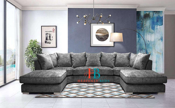Zenni U-Shape And Corner Luxury Cushioned Sofa Available in Fullback or Scatterback