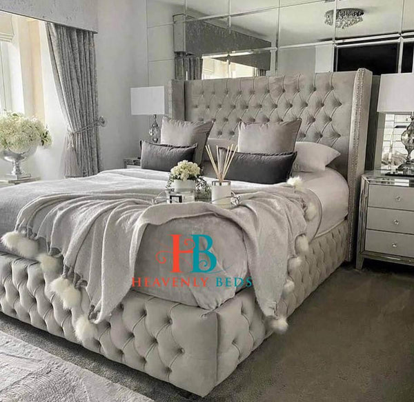 Milly Grandeur Upholstered Sleigh Bed Frame