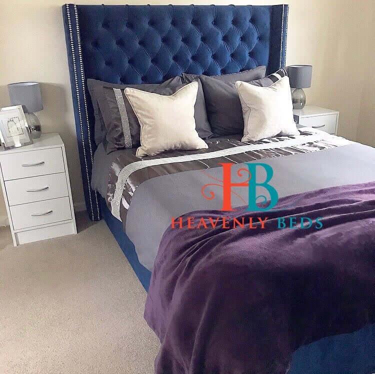 Arthur Royale Wingback Bed Frame Only at Heavenlybeds